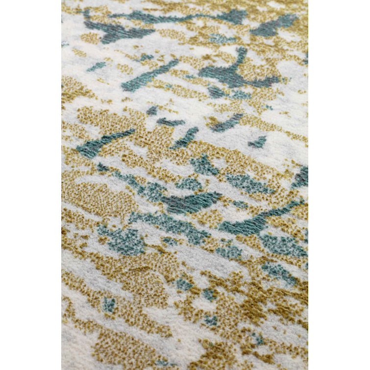 Williston Pequena Stella Machine Woven Blue/Cream/Gold Rug